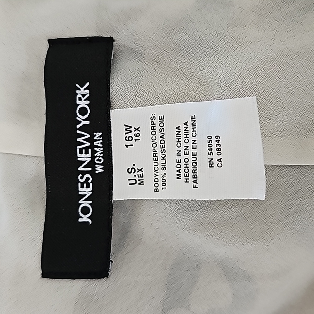 100% SILK Jones New York Woman Floral Dress 16W - Picture 5 of 7